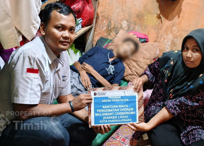 Ringankan Biaya Pengobatan Warga, PT Timah Serahkan Bantuan untuk Satriadi 