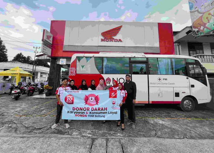 Aksi Sinergi Bagi Negeri, Honda Babel Ajak Konsumen Loyal Belitung Donor Darah