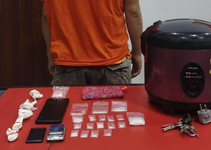 Pengedar di Sungailiat Ini Simpan Sabu Dalam Magic Com