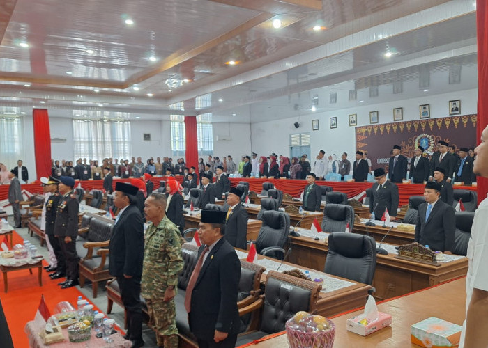 Peringati HUT Ke-81 RI, DPRD Kabupaten Bangka Paripurna Mendengarkan Pidato Kenegaraan Presiden