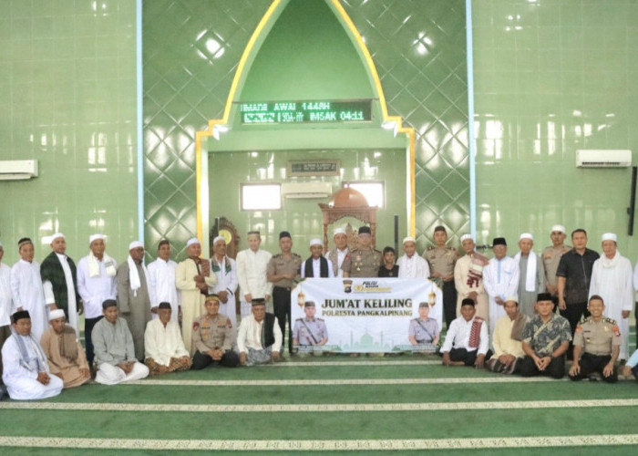 Jumat Keliling ke Masjid Al-Karomah, Kapolresta Pangkalpinang Ajak Warga Jauhi Narkoba