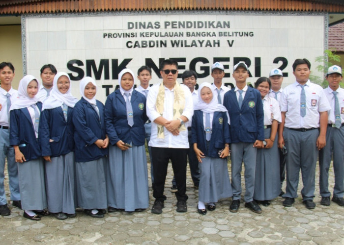 Wujud Nyata Perhatian Pemprov Babel, Gubernur Kunjungi SMK Negeri 2 Tanjungpandan