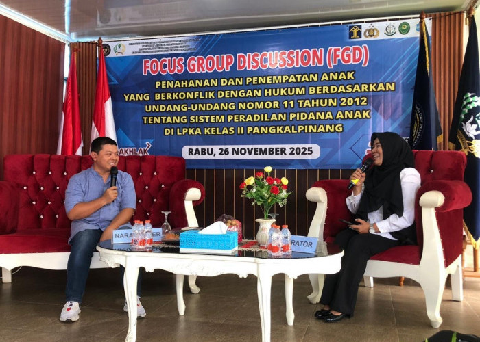 FGD Bahas Penahanan dan Penempatan Anak Berhadapan dengan Hukum Digelar di LPKA Pangkalpinang