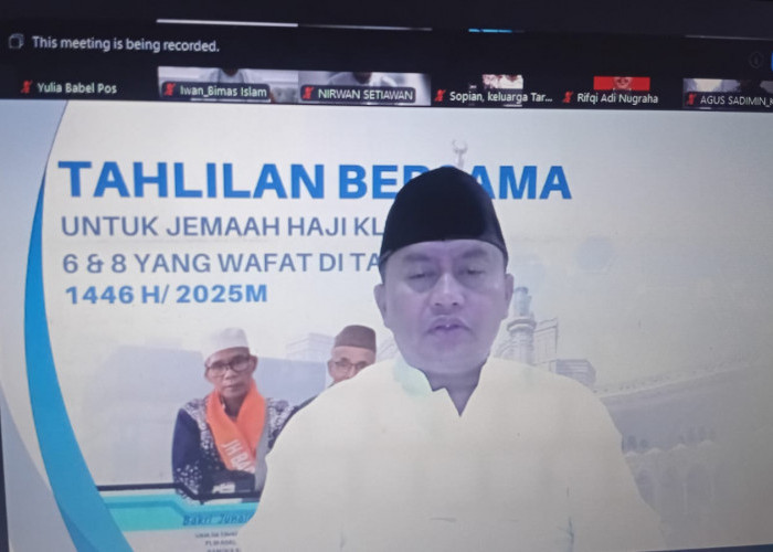 Kemenag Babel Gelar Tahlilan Virtual Bersama Keluarga Jamaah Haji yang Wafat di Madinah