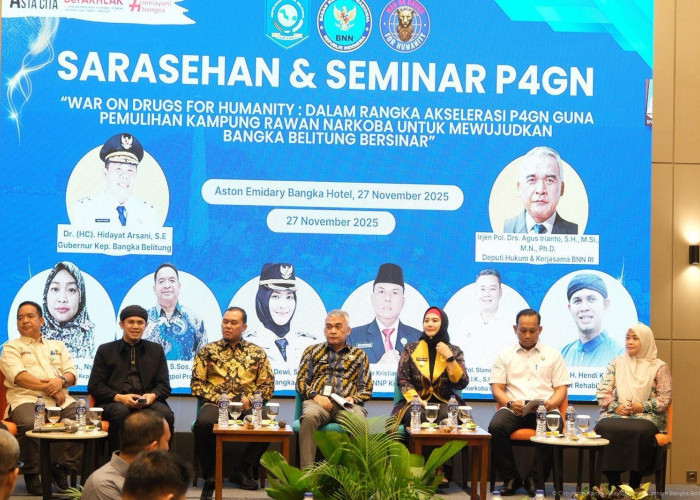 Kemenkum Babel menghadiri Sarasehan dan Seminar P4GN, Dorong Pemulihan Kampung Rawan Narkoba di Babel
