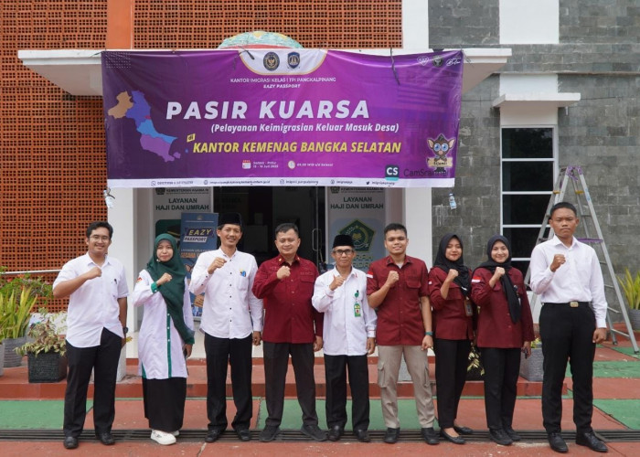 Imigrasi Pangkalpinang Layani Pembuatan Paspor Calhaj 2026 di Kemenag Basel