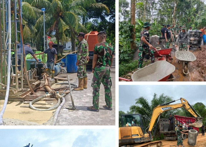 TMMD Pulau Lepar, Pemasangan Titik Beton Drainase, Pengeboran Air Bersih Hingga Renovasi RTLH 