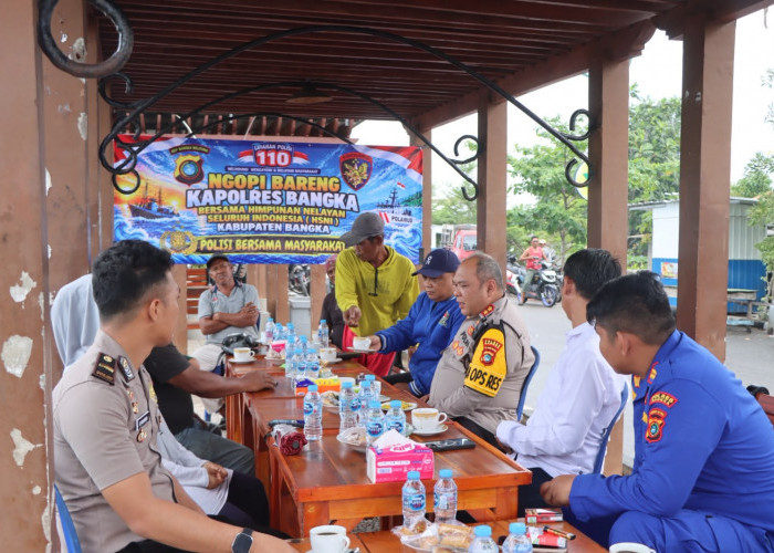 Kapolres Bangka Serap Aspirasi Nelayan Sungailiat Lewat Ngopi Bersama HSNI