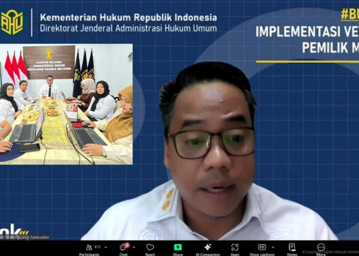Pentingnya Pengawasan Pemilik Manfaat Korporasi, Kanwil Kemenkum Babel Ikuti Webinar