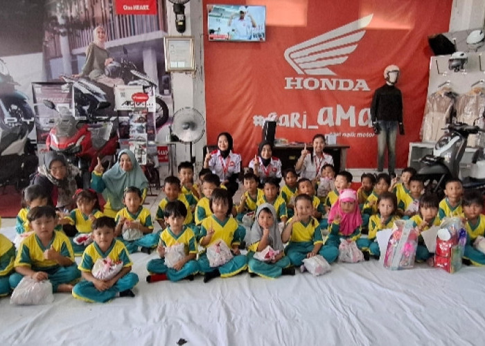 Berkreasi dan Berprestasi Sejak Dini, Honda Babel Gelar Lomba Mewarnai Bersama TK Tunas Bangsa