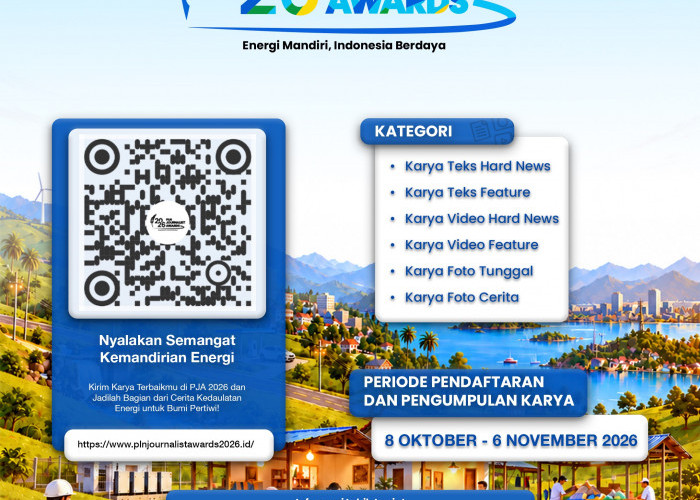 PLN Journalist Awards 2026 Kembali Digelar, Usung Tema “Energi Mandiri, Indonesia Berdaya”