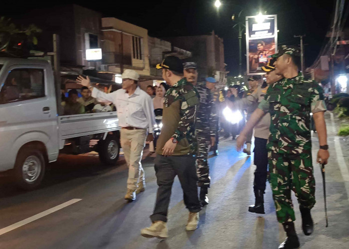 Dandim Bersama Bupati dan Kapolres Pantau Malam Takbiran di Toboali