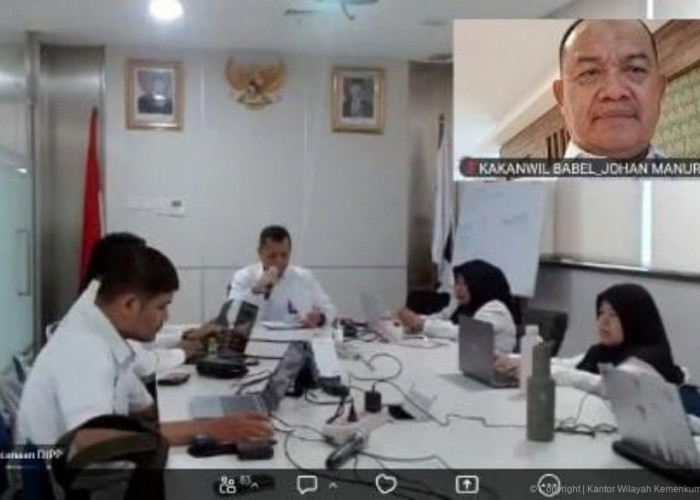 Kanwil Kemenkum Babel Ikuti Sosialisasi Pedoman Fasilitasi Perencanaan Pembentukan Peraturan Daerah