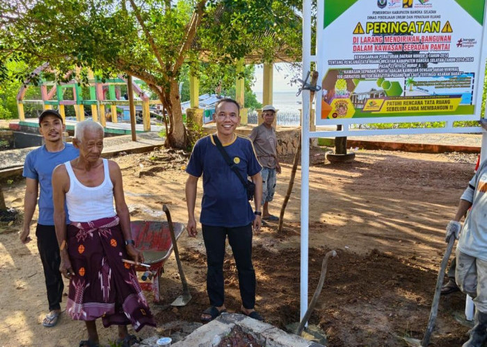 Bangunan di Sempadan Pantai Siap-siap Ditertibkan, PUPR Basel Pasang Plang Larangan