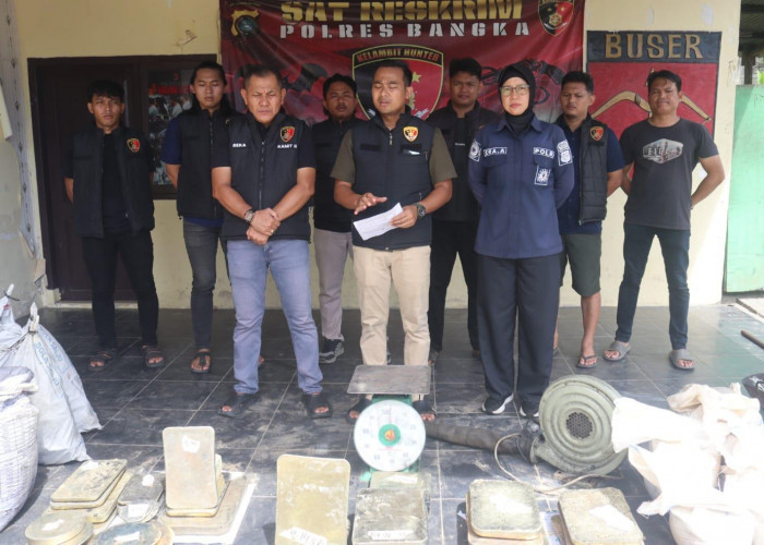 Polres Bangka Bongkar Aktivitas Peleburan Timah Ilegal di Sungailiat