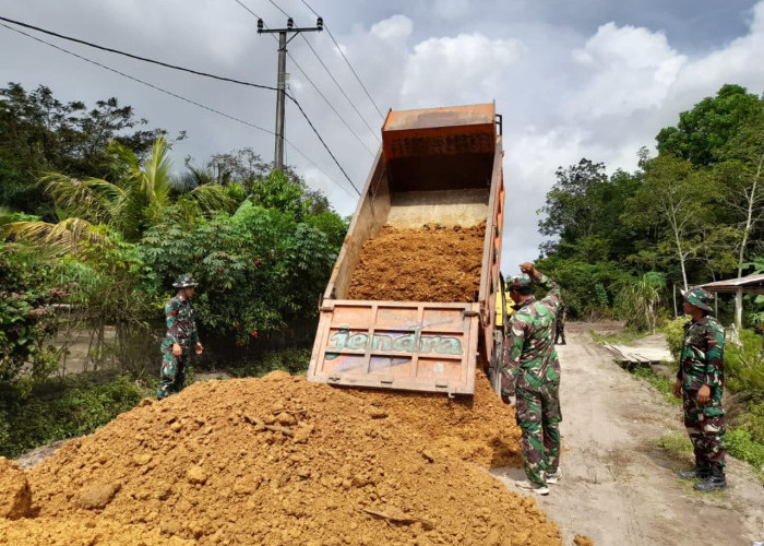 Pembangunan Jalan Penghubung 3 Dusun di Desa Tepus Sudah 50 persen