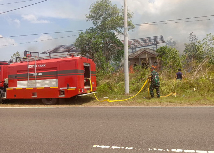 Lahan di Bikang Terbakar, Damkar dan Kodim Basel Respon Cepat Padamkan Api 