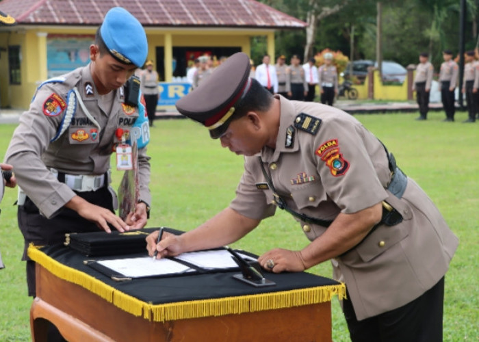 Dua Pejabat Polres Bangka Tengah Pindah Tugas