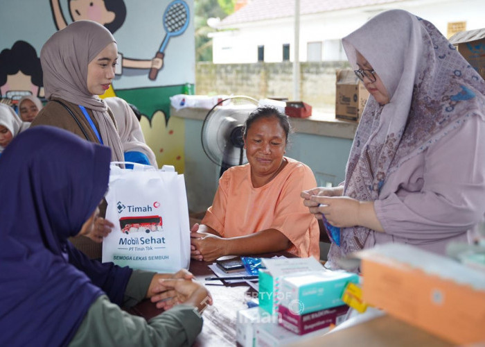 Warga Desa Bukit Layang Serbu Mobil Sehat PT Timah Tbk, Berobat Lebih Dekat dan Gratis 