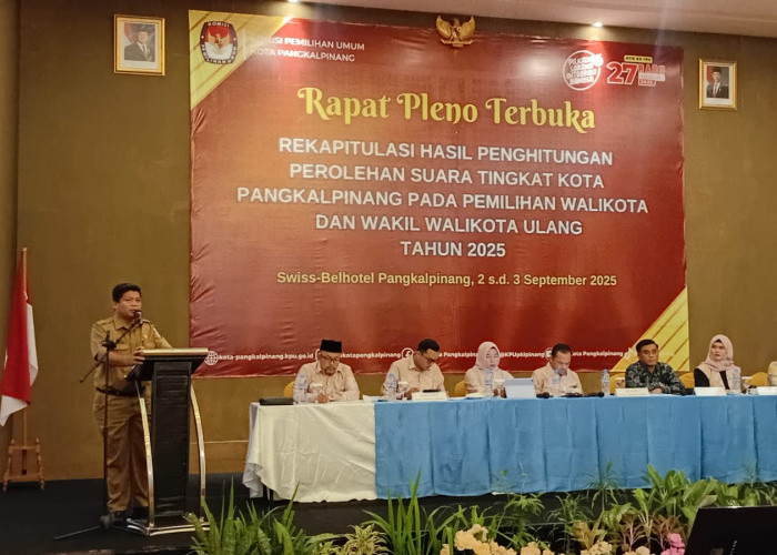 Pemkot Pangkalpinang Apresiasi Rapat Pleno Rekapitulasi Suara Pilwako 2025