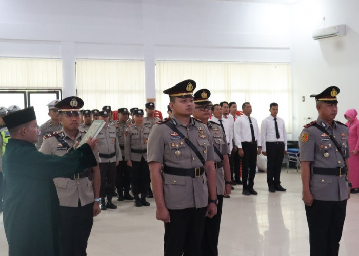 Kapolres Bangka Selatan Pimpin Sertijab Kapolsek Air Gegas dan Lepar Pongok, Sekaligus Lepas Pama
