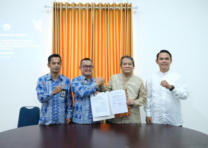 Kanwil Kemenkum Babel Teken MoU dengan Institut Citra Internasional Perkuat Perlindungan Kekayaan Intelektual