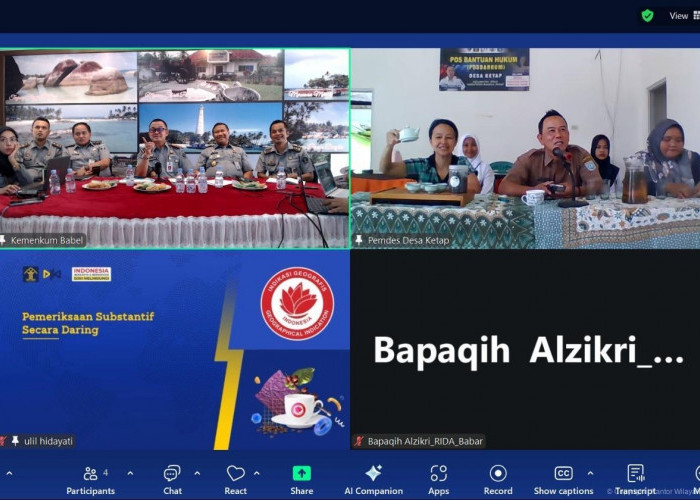 Kanwil Kemenkum Babel Laksanakan Simulasi Pemeriksaan Substantif Indikasi Geografis Teh Tayu Bangka Barat