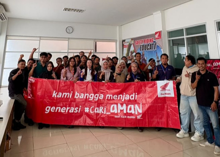Honda Babel Gencarkan Edukasi Safety Riding, Tanamkan Budaya #Cari_Aman di PT Ekamas Mora Republik