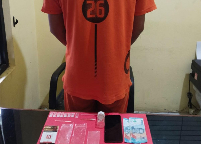 Polsek Lepong Bersama Satresnarkoba Amankan Mantan Residivis Penjual Obat Berbahaya, Kini Malah Edarkan Sabu 