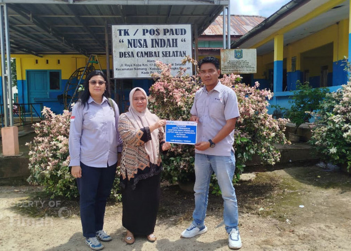 Dukung Pendidikan Anak Usia Dini, PT Timah Serahkan Bantuan untuk TK/Pos Paud Nusa Indah di Bangka Tengah