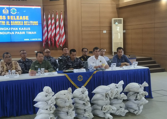 Lanal Babel Beberkan Proses Hukum Tiga Tangkapan Penyelundupan Timah Tujuan Malaysia