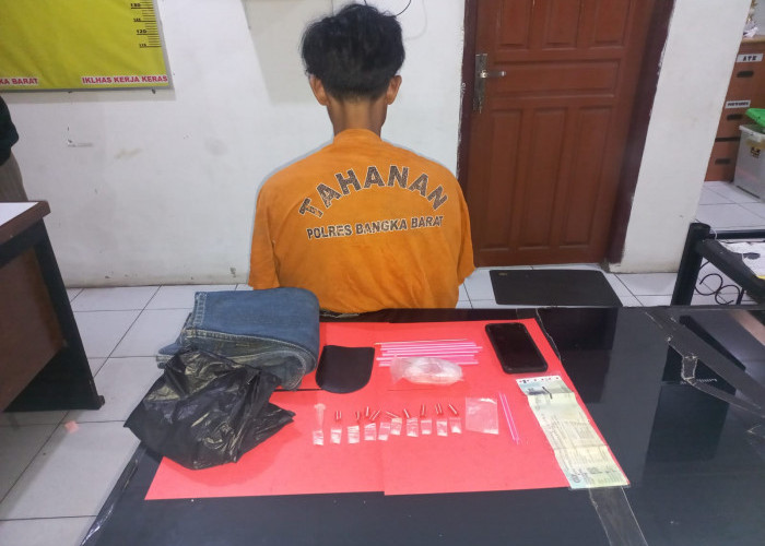 Warga Tanjung Mentok Ini Ditangkap Polres Bangka Barat Karena Ngedar Sabu