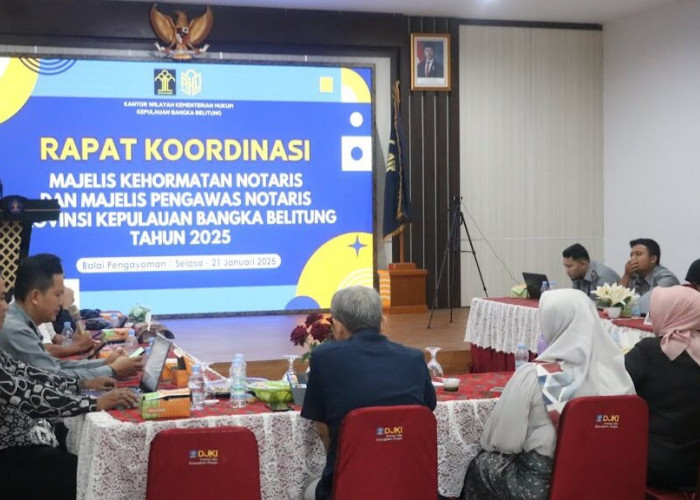 Kemenkum Babel Selenggarakan Rakor Majelis Pengawas dan Kehormatan Notaris