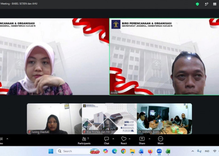Kanwil Kemenkum Babel Ikuti Supervisi Tindak Lanjut Penelitian RKA-K/L Pagu Anggaran TA 2027