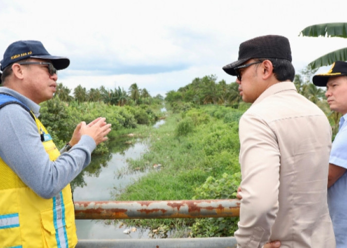 Tinjau Irigasi di Banyuasin, Wamendagri Bima Arya Tegaskan Pentingnya Perbaikan Irigasi