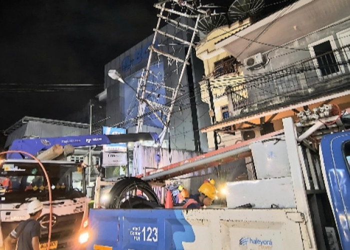 PLN Bersama Pemkot Pulihkan Jaringan Listrik Pasca Kejadian Pohon Tumbang di Pangkalpinang