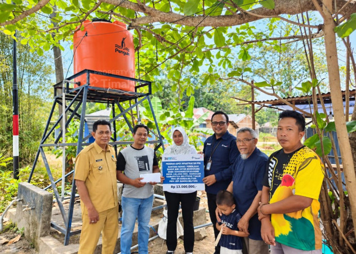 Sumur Bor Kembali Berfungsi, PT Timah Bantu Penuhi Kebutuhan Air Bersih Warga Desa Lalang Belitung Timur
