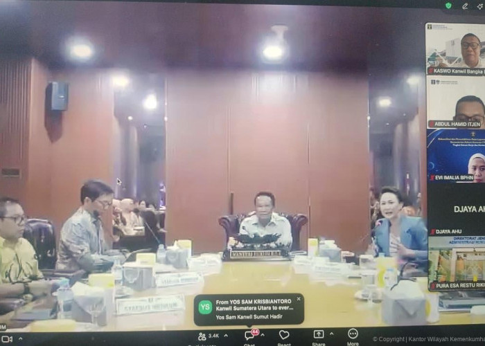 Kanwil Kemenkum Babel Ikuti Town Hall Meeting Bersama Menteri Hukum RI