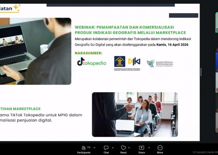 Kanwil Kemenkum Babel Ikuti Webinar Program IG Bisa Ekspor untuk Dorong Daya Saing Produk Daerah