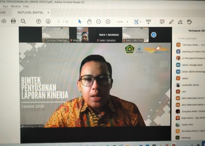 Bimtek Penyusunan Laporan Kinerja 2025 Dorong Penguatan Akuntabilitas  Organisasi Kemenag Babel