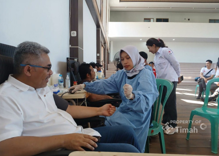 Donor Darah HUT ke-50 PT Timah Raup 86 Kantong, Stok PMI Bangka Barat Makin Aman