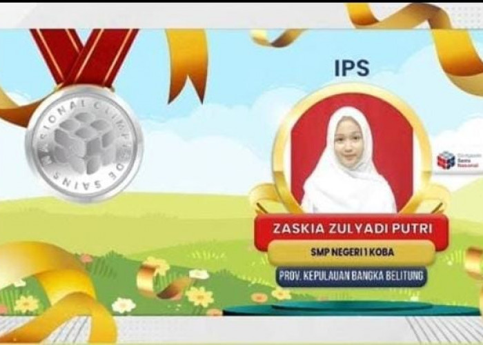 Top! Siswa SMP 1 Koba, Zaskia Zulyadi Putri Raih Medali Perak OSN IPS dan Best Video