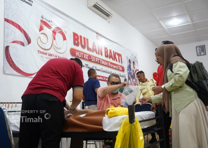 Bulan Bakti HUT ke-50 PT Timah Dimulai, Ratusan Warga Sungailiat Terima Layanan Sosial