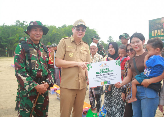 Bupati Markus Buka TMMD ke 130 Di Desa Sinar Manik Jebus