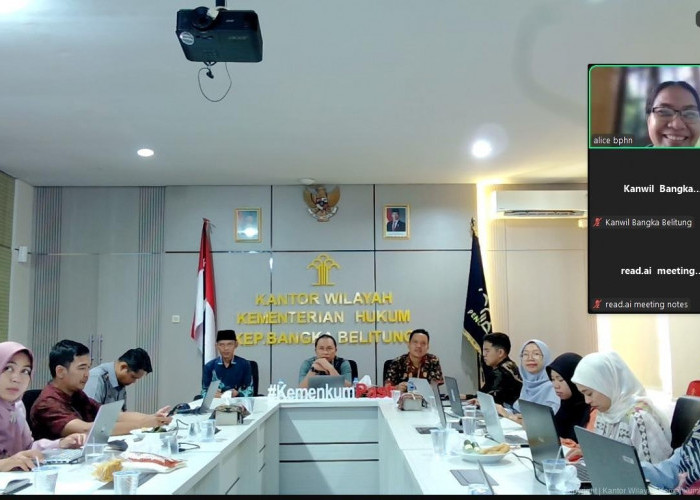 Kanwil Kemenkum Babel Gelar Rapat Pendalaman Materi Anev Perda Bersama BPHN