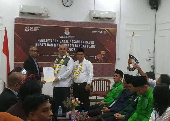 Daftar Pertama ke KPU Bangka, Andi Kusuma-Budiyono Didukung 10 Partai dengan 28.179 Suara