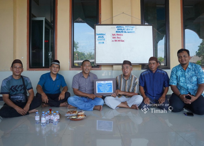 PT Timah Konsisten Dukung Rumah Ibadah, Bantu Tingkat Sarana Ibadah di Masjid Al Qomar Sinar Bulan