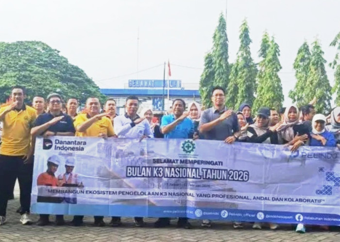 Ratusan Insan Pelabuhan Pangkalbalam Senam Sehat K3 Nasional