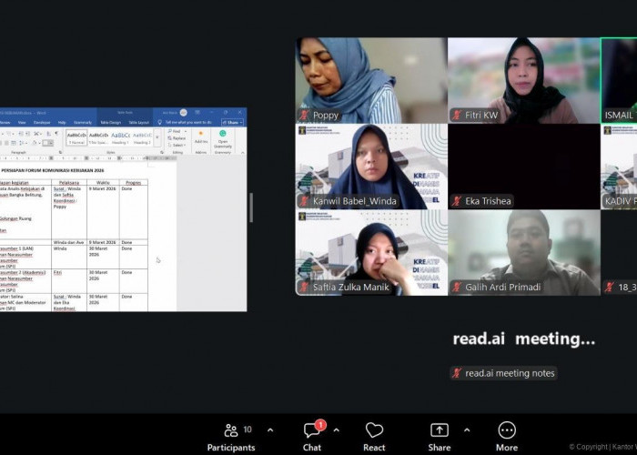 Kanwil Kemenkum Babel Gelar Rapat Internal Persiapan Forum Komunikasi Kebijakan