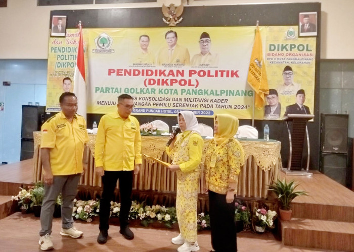 Menangkan Pemilu 2024, DPD Partai Golkar Pangkalpinang Gelar Pendidikan Politik Kader 